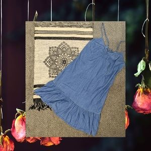 Frilled  Vintage Denim Dress